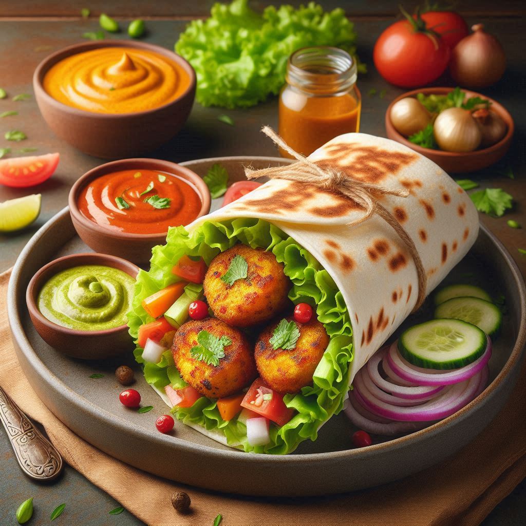 Aloo Tikki Wrap