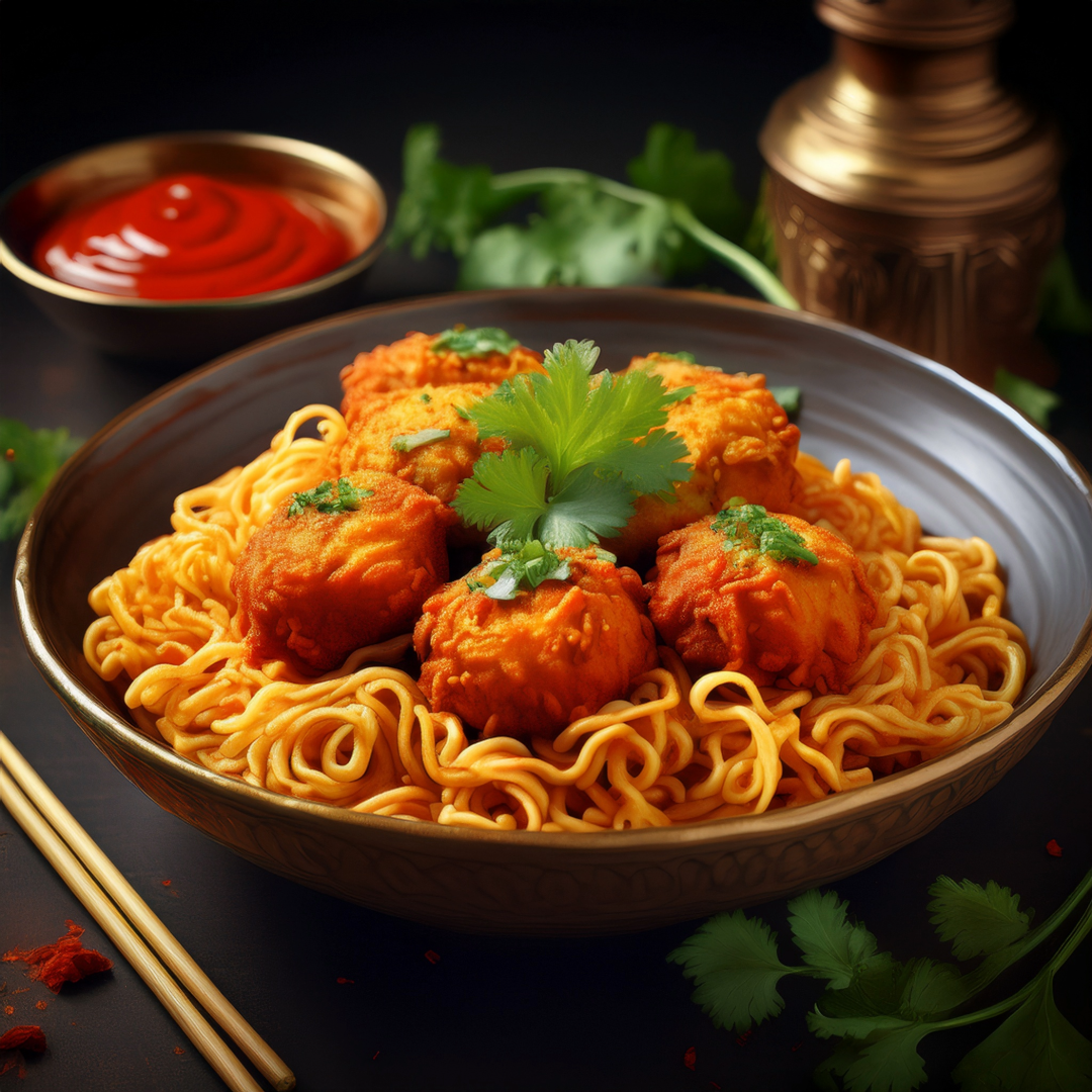 Fiery Peri Peri Aloo Tikki Noodles