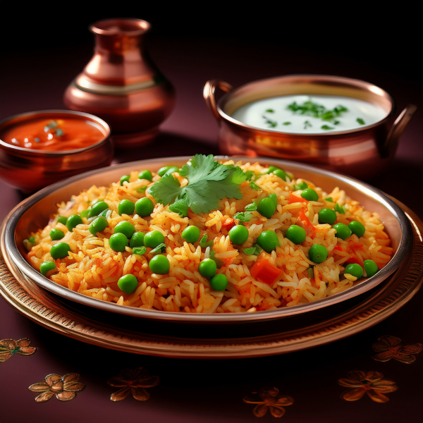 Green Peas & Tomato Delight Fried Rice