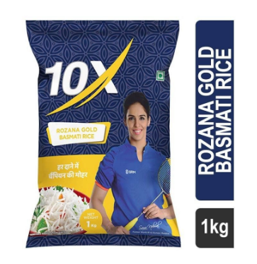 10X Rozana Gold Basmati Rice 1kg