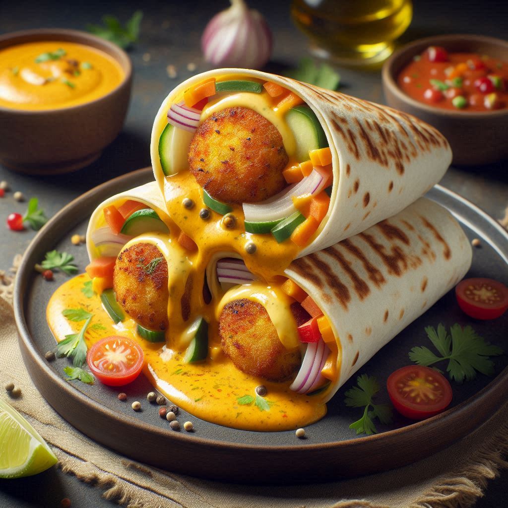 Aloo Tikki Cheese Wrap