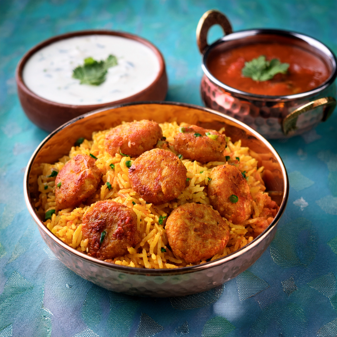 Aloo Tikki Delight Fried Rice