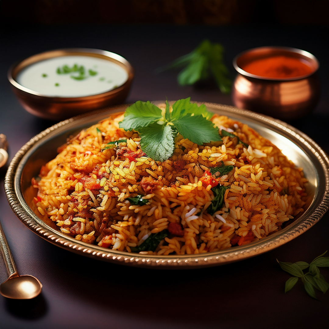 Andhra Heritage Nalla Karam Fried Rice
