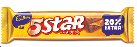 Cadbury 5 Star Chocolate 19.5g