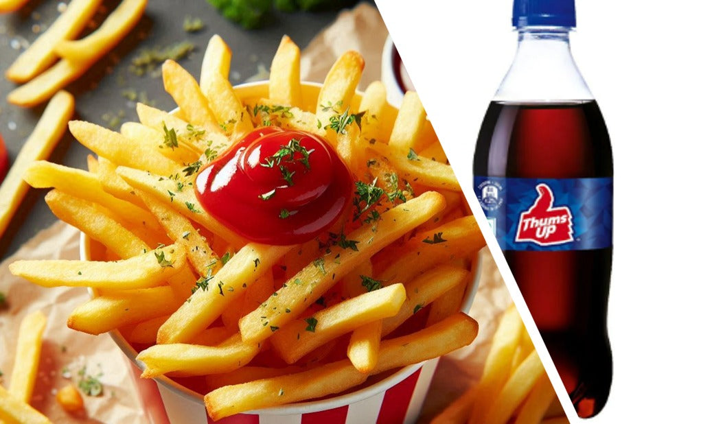 French Fries with Thums Up Soft Beverage [250 ml]