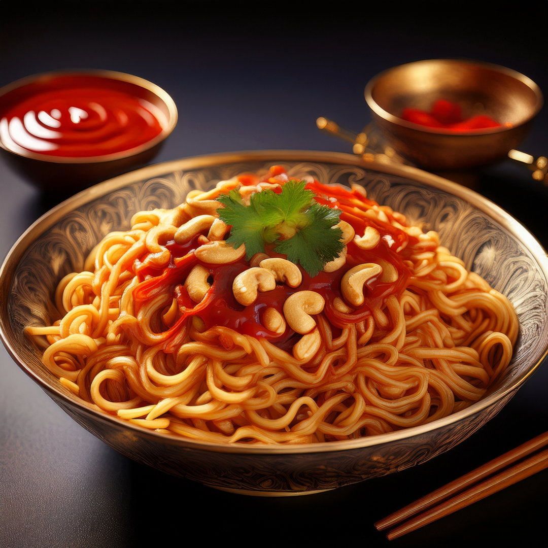 Fiery Schezwan Kaju Fusion Noodles