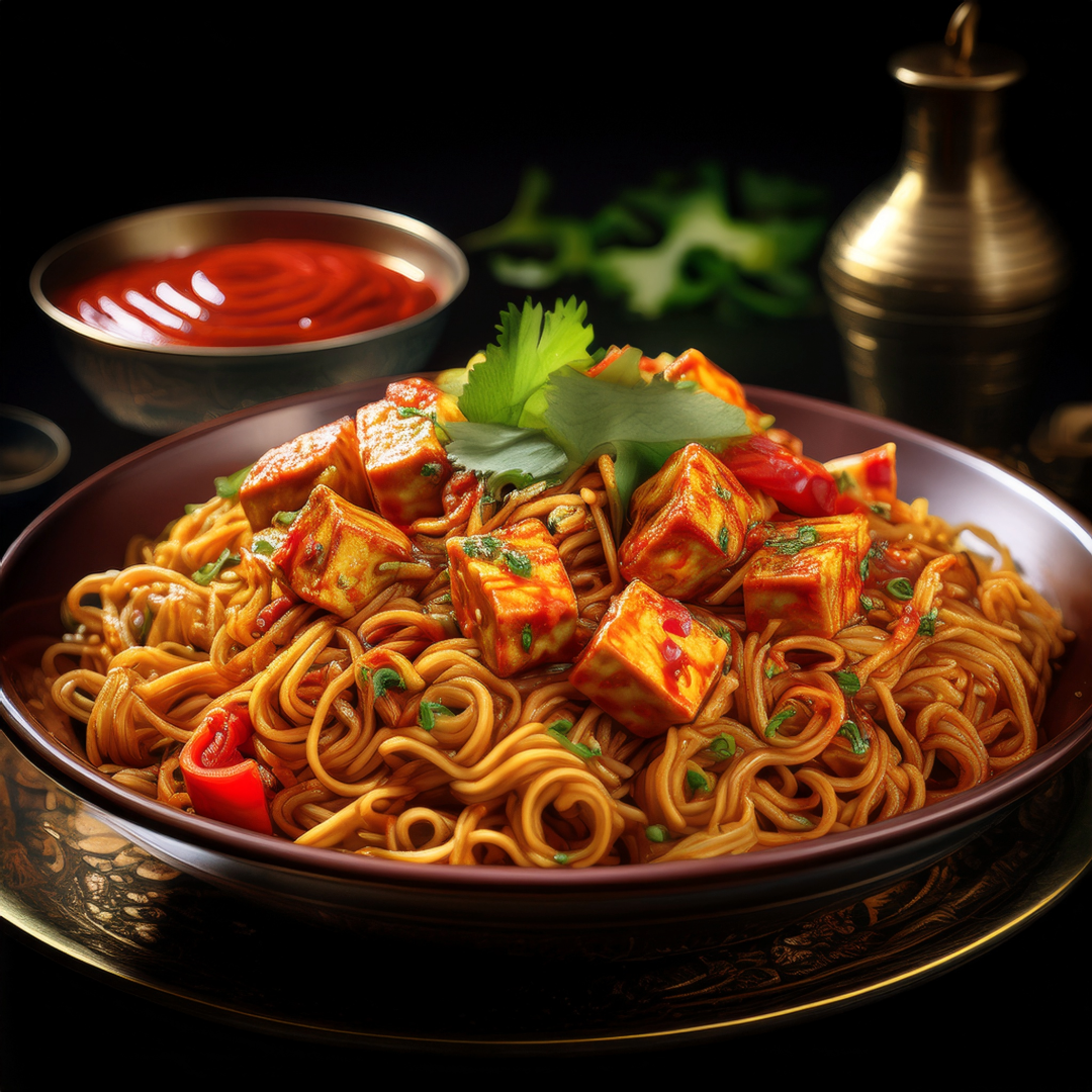Signature Spicy Peri Peri Paneer Noodles