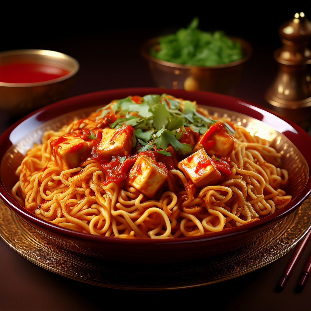 Signature Spicy Schezwan Paneer Noodles